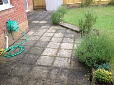 Before The Patio Is Cleaned